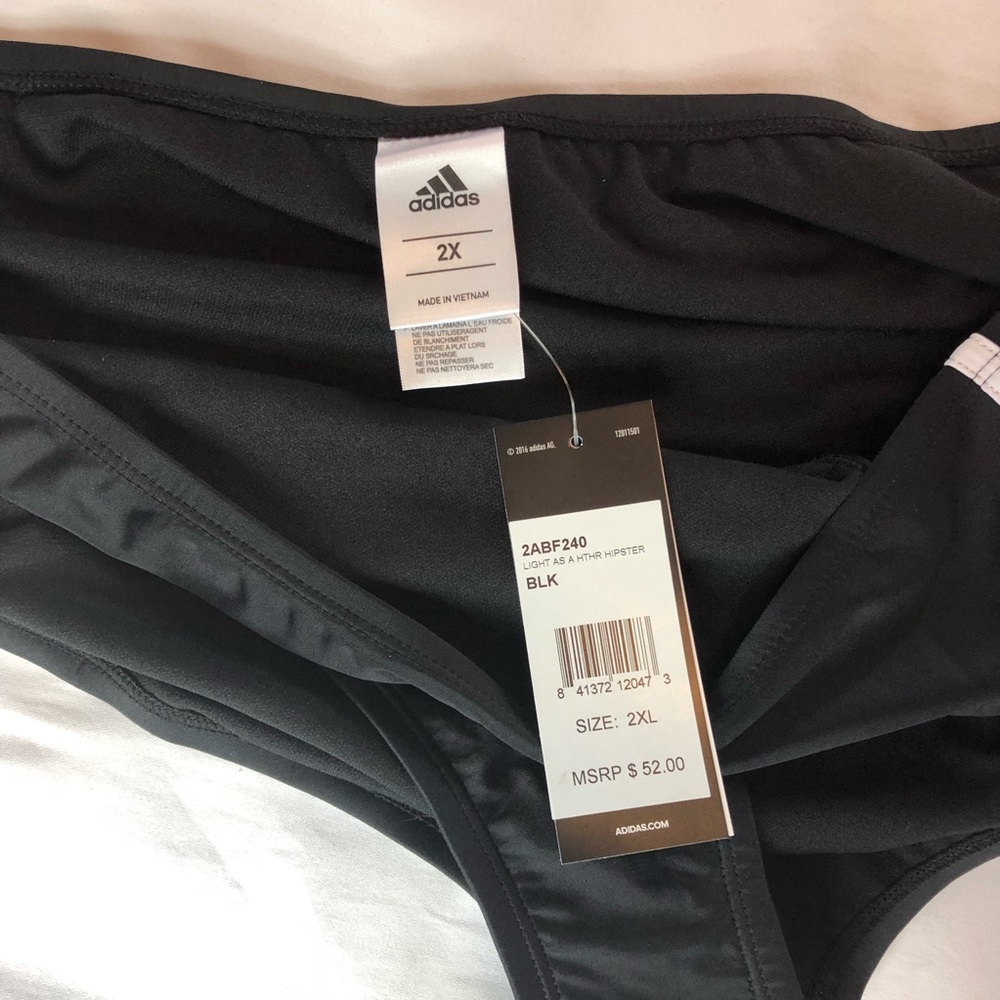 Adidas 2X Black Bikini Hipster NWT - Picture 4 of 6